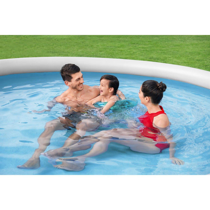 Piscina Bestway Redonda Fácil Armado FastSet con Filtro Gris 3.66MX76cm