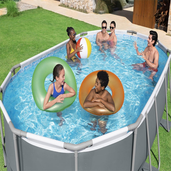 Piscina Bestway Ovalada Filtro + Accesorios 4.88X3.50X1.07M