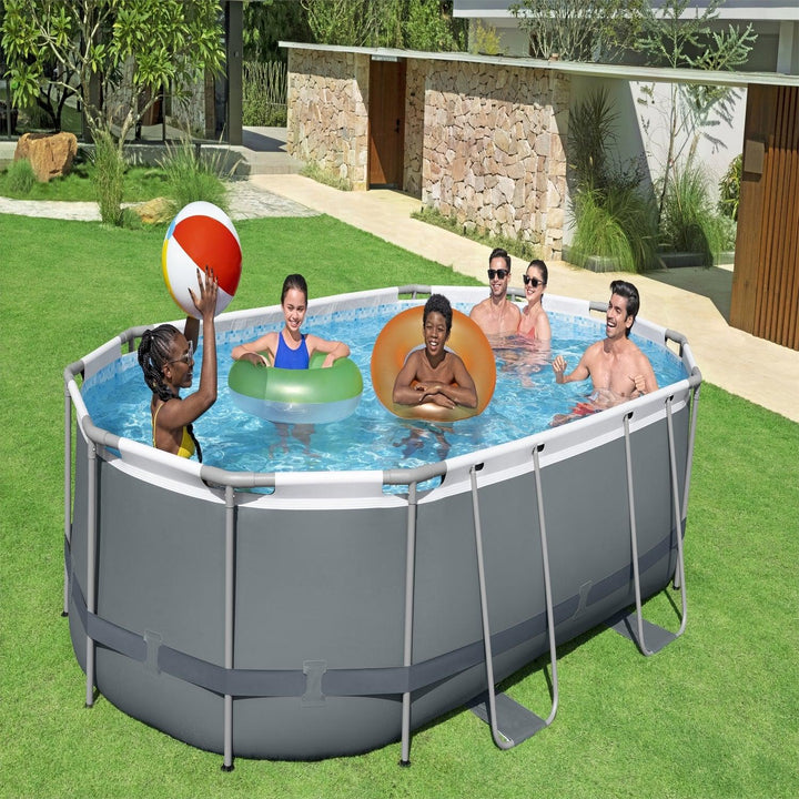 Piscina Bestway Ovalada Filtro + Accesorios 4.88X3.50X1.07M