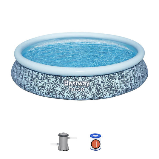 Piscina Bestway Redonda Fácil Armado con filtro 4.57mx84cm