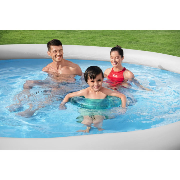 Piscina Bestway Redonda Fácil Armado FastSet con Filtro Gris 3.66MX76cm